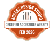 Access Design Studio Certified Accessible Website February 2026 Badge