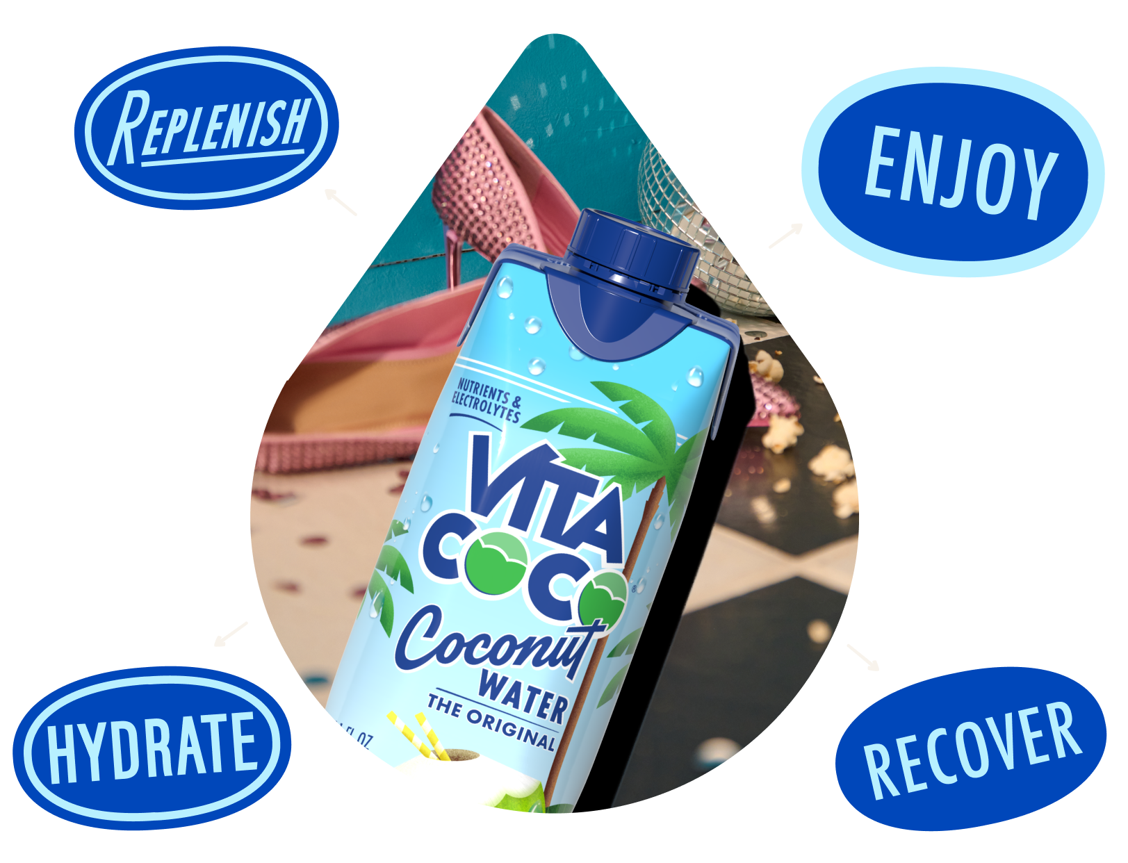 Vitacoco Coconut Water Replenish, Enjoy, Recover and Hydrate 