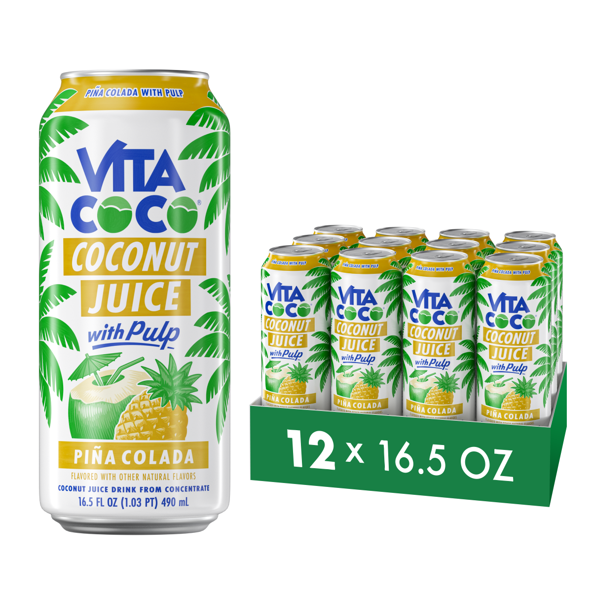 coconut palm brand coconut juice Coconut Juice Piña Colada / 16.5oz (12pk)