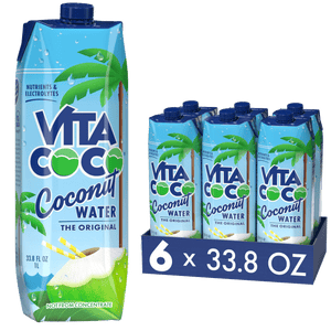 Delicious Vita Coco coconut water, perfect for hydrating on your vacation.
