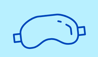 A blue line drawing of a Vita Coco Hangover Subscription: Eye Mask is a simple and minimalist design that captures the essence of this popular candy. The delicate lines showcase the unique shape and texture of the jelly bean, creating a visually appealing image.